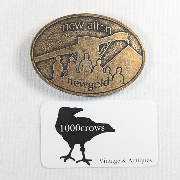 New Afton New Gold belt buckle, Brass gold mining industry Kamloops BC - Picture 5 of 7